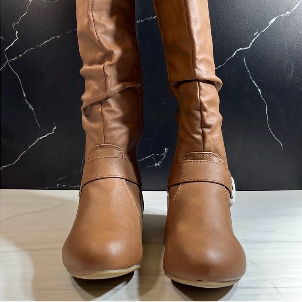 TOP Moda Night-76 Slouch Boots Brown sz 6